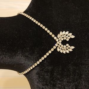 Vintage Winged Rhinestone Bridal Necklace